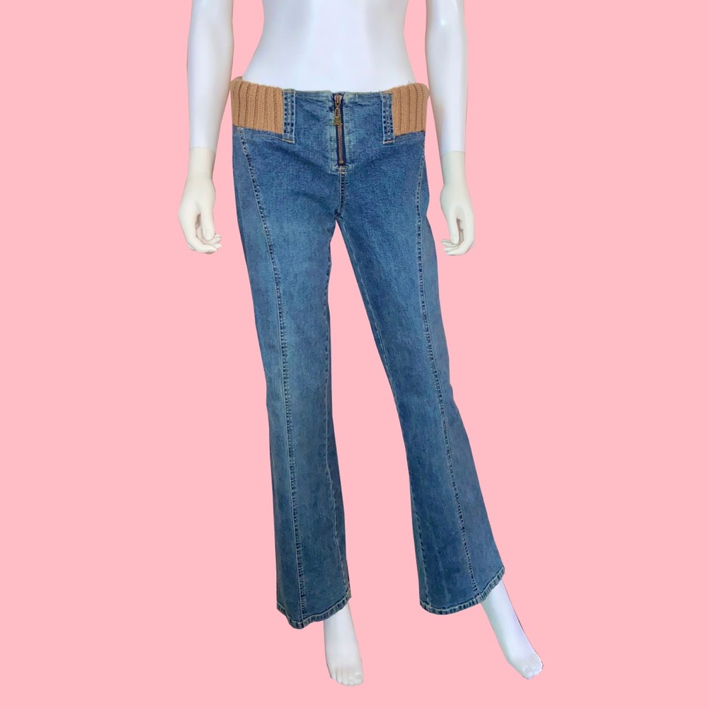 Y2K JLo Bootcut Knitted Waist Jeans